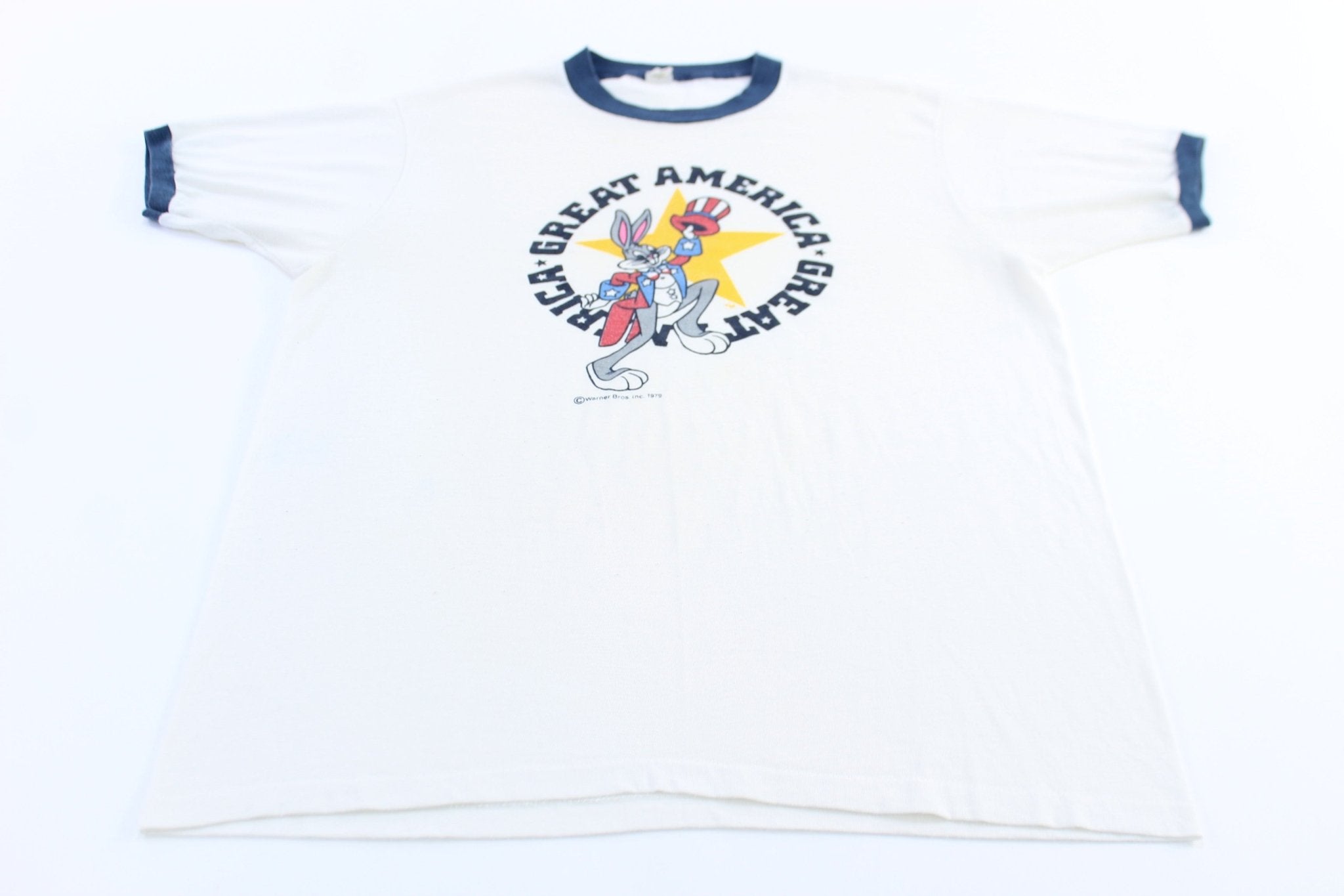1979 Warner Bros Bugs Bunny "Great America" Ringer T-shirt - ThriftedThreads.com