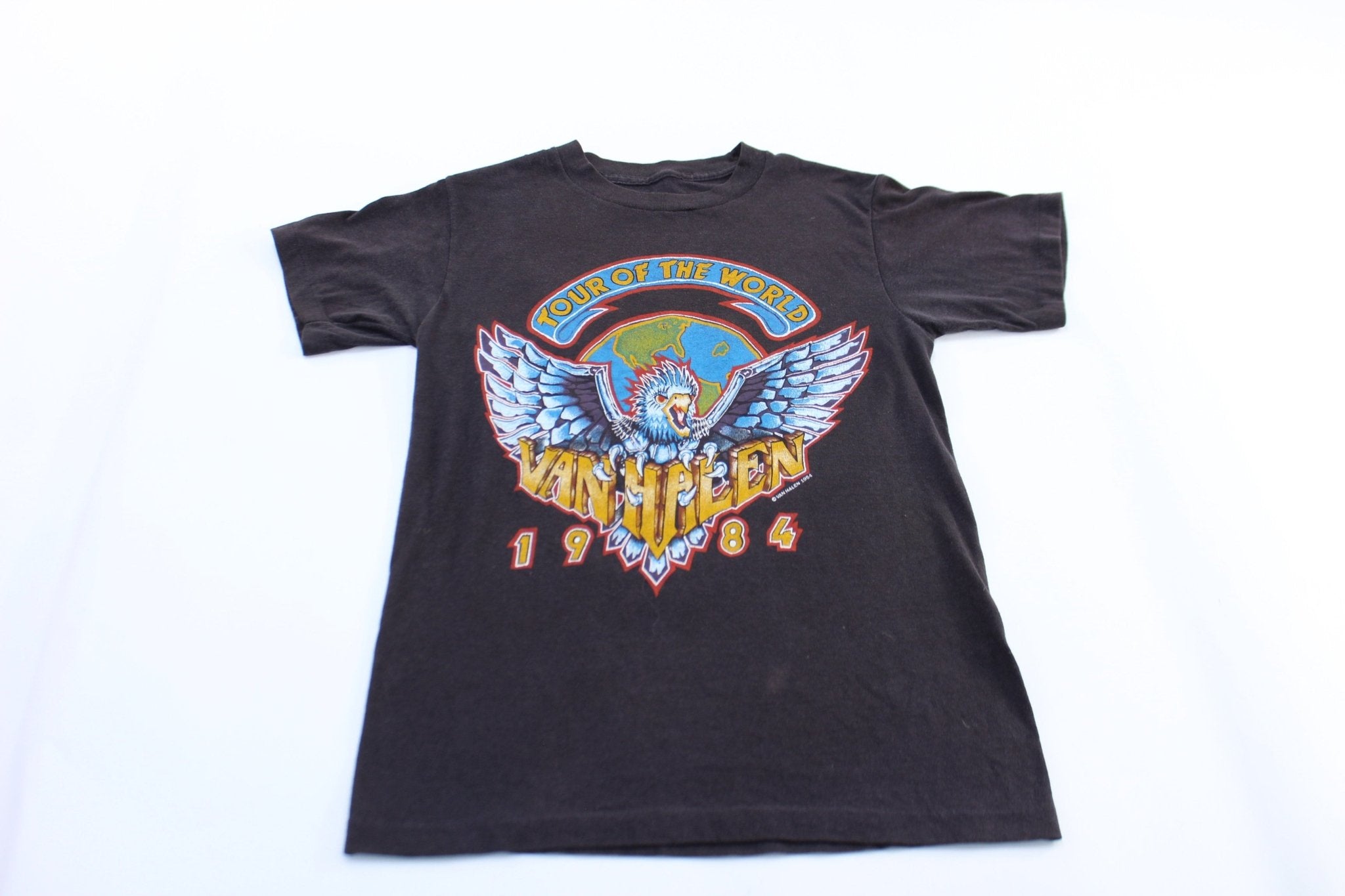 1984 Van Halen Tour Of The World T-Shirt - ThriftedThreads.com
