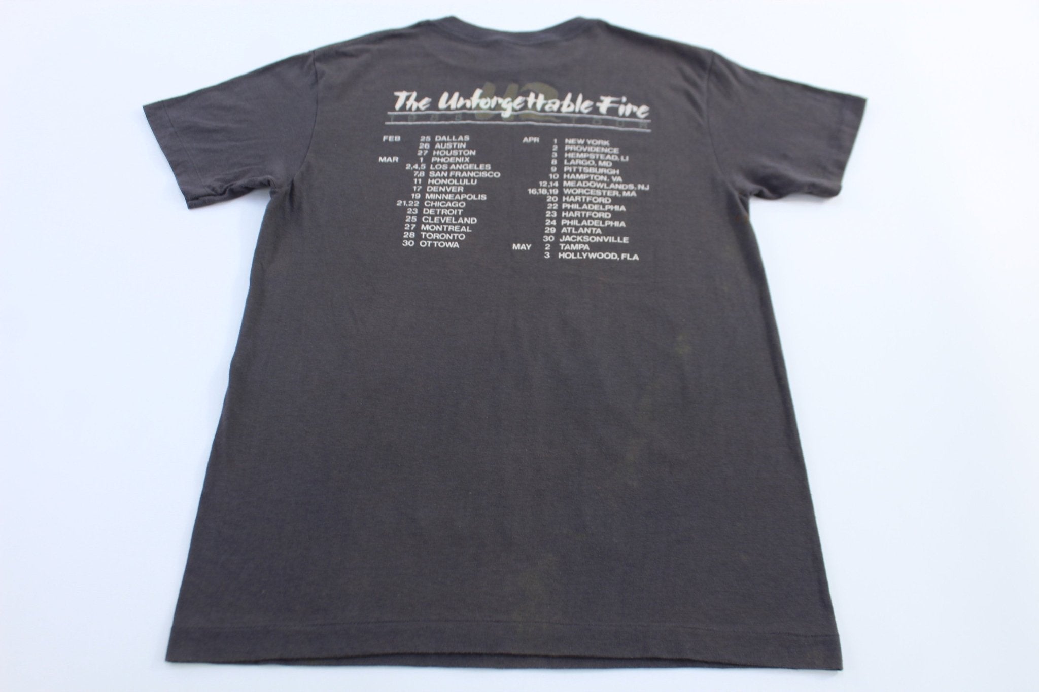 1985 U2 The Unforgettable Fire Tour T-shirt - ThriftedThreads.com