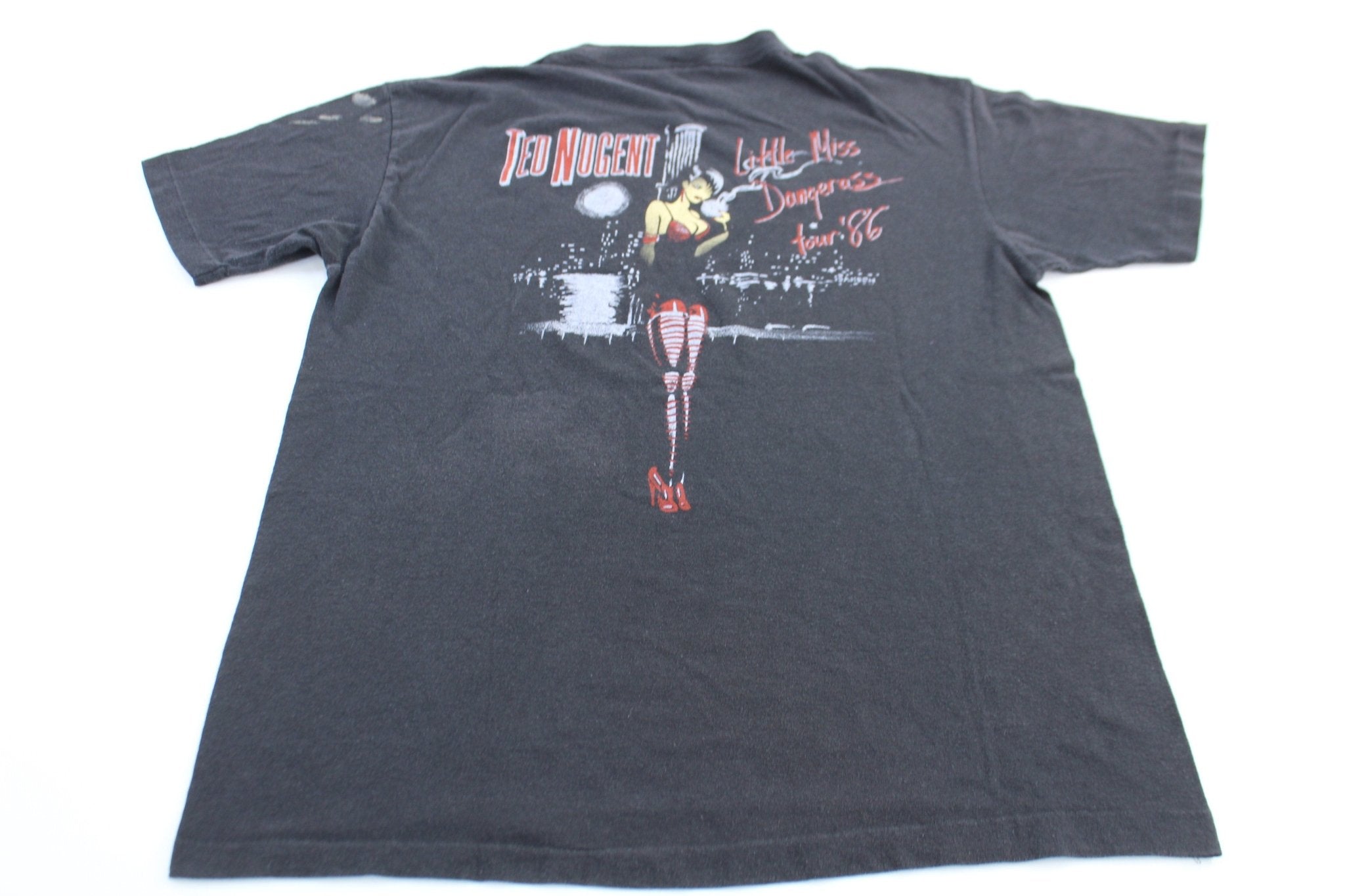 1986 Ted Nugent Little Miss Dangerous Tour T-Shirt - ThriftedThreads.com