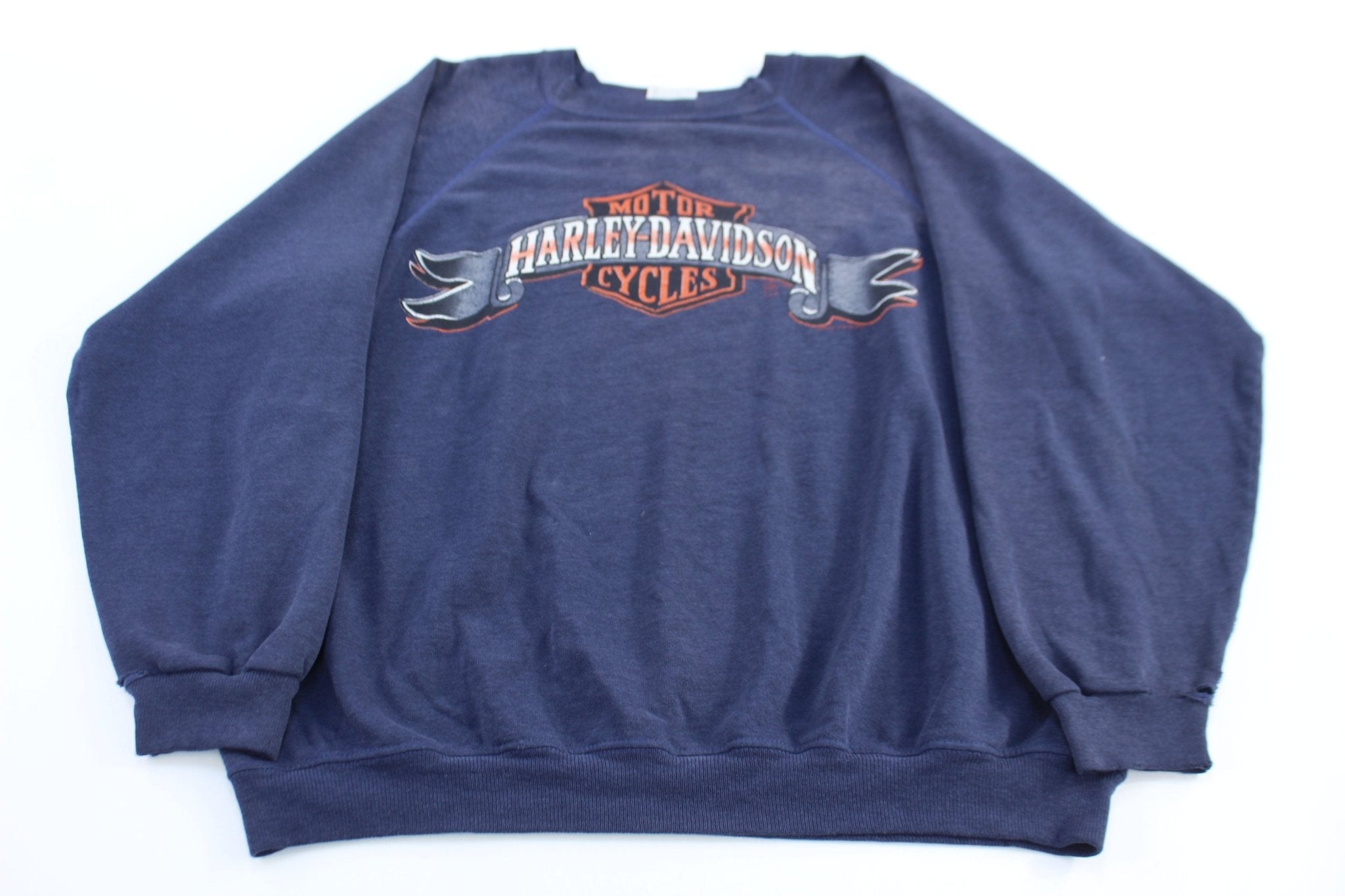 1987 Harley Davidson Motorcycles Chrome Link Sweatshirt - ThriftedThreads.com