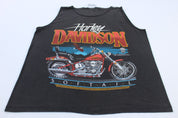 1987 Harley Davidson Motorcycles Softail Graphic Tank Top - ThriftedThreads.com