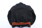 60's Black & Orange Varsity Letterman Jacket - ThriftedThreads.com