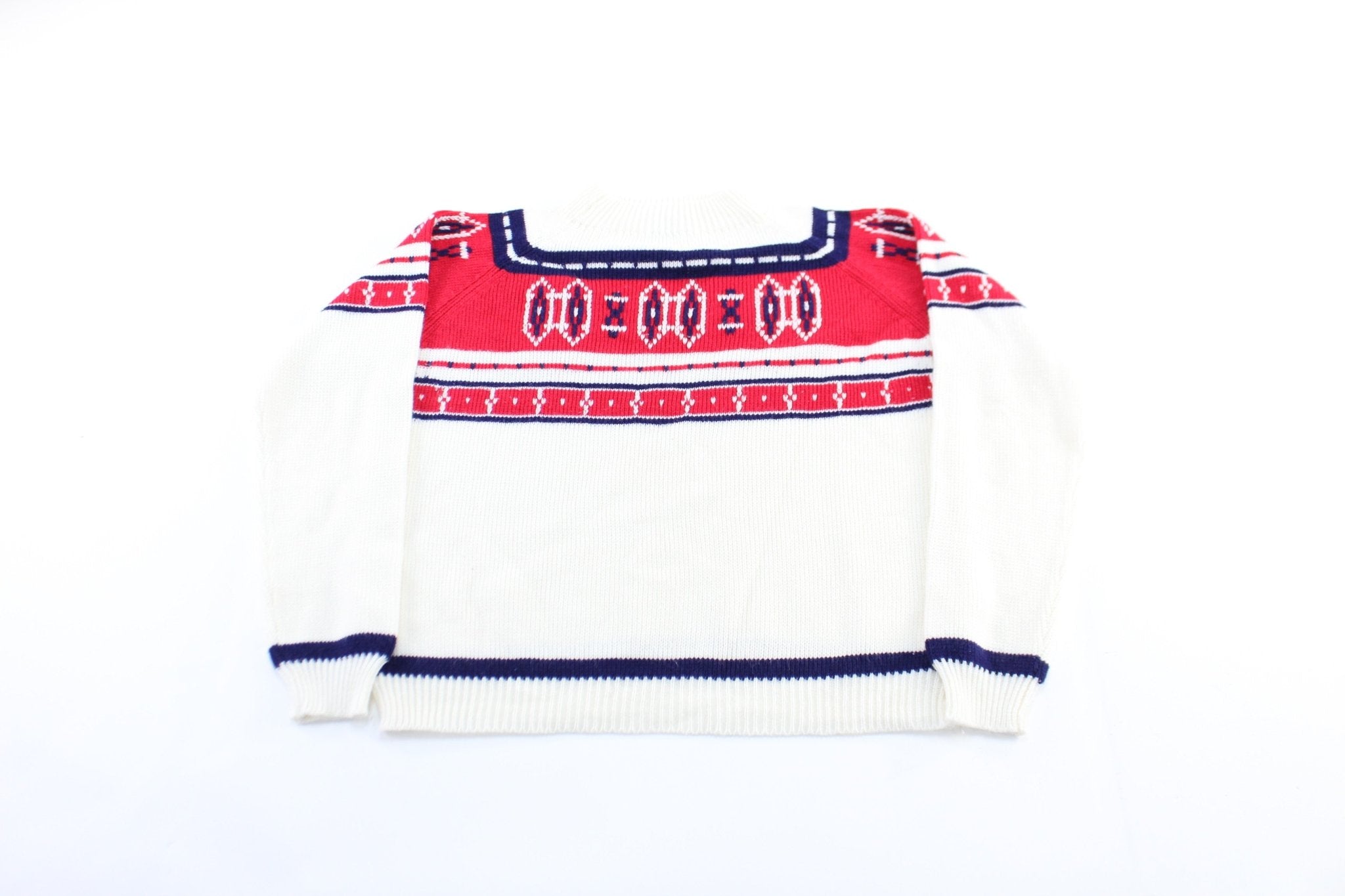 80's Acrylic Patterned Sweater - ThriftedThreads.com