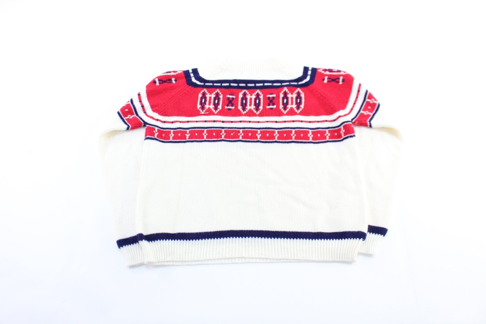 80's Acrylic Patterned Sweater - ThriftedThreads.com