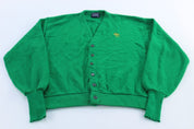 80's Baylor University Green Cardigan Sweater - ThriftedThreads.com