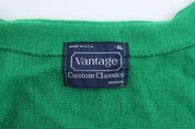 80's Baylor University Green Cardigan Sweater - ThriftedThreads.com