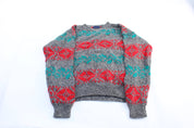 80's Kenneth Stevens Acrylic Patterned Sweater - ThriftedThreads.com