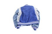 80's Naugalite Blue & Grey Varsity Letterman Jacket - ThriftedThreads.com