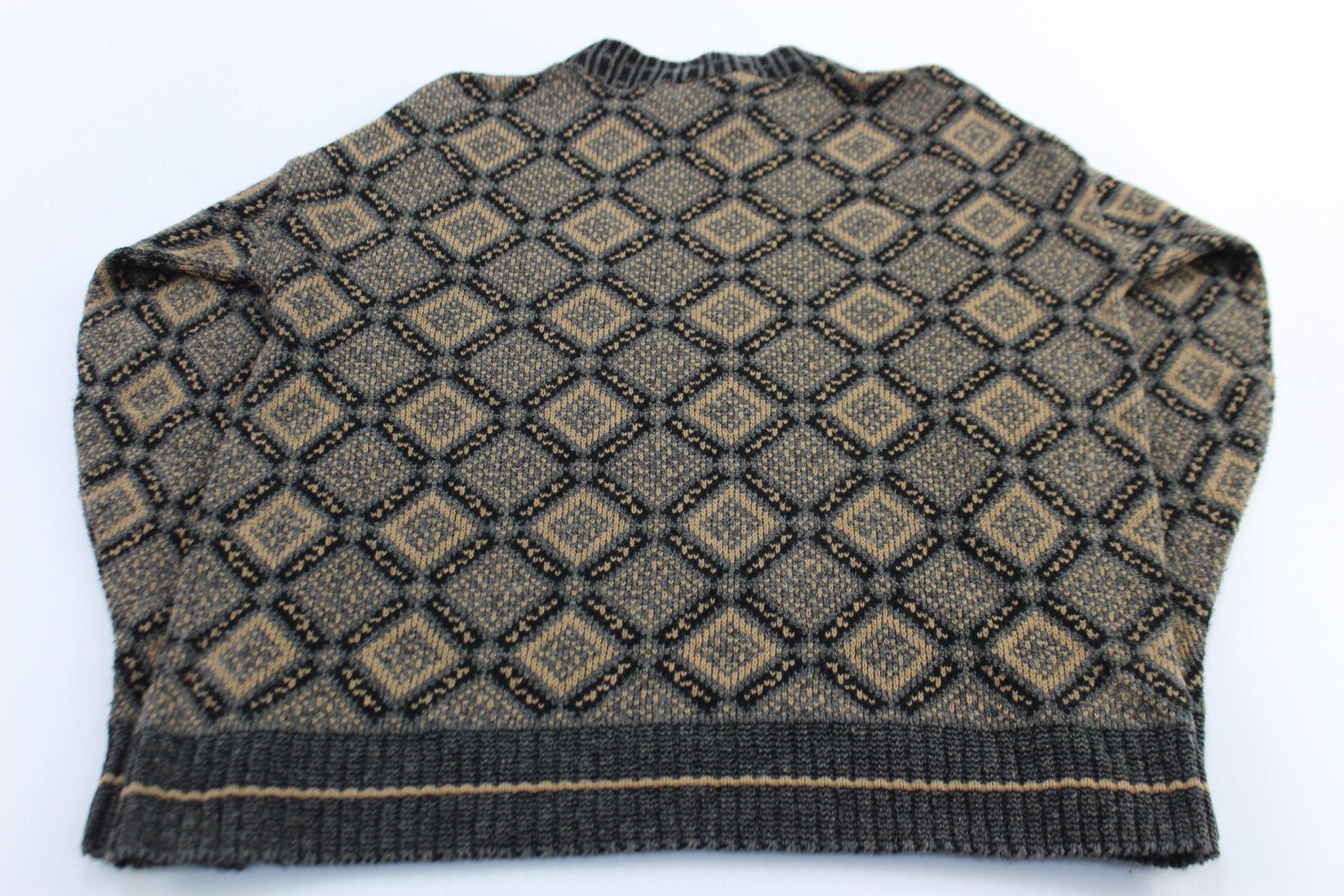80's Ron Chereskin Geometric Patterned Sweater - ThriftedThreads.com