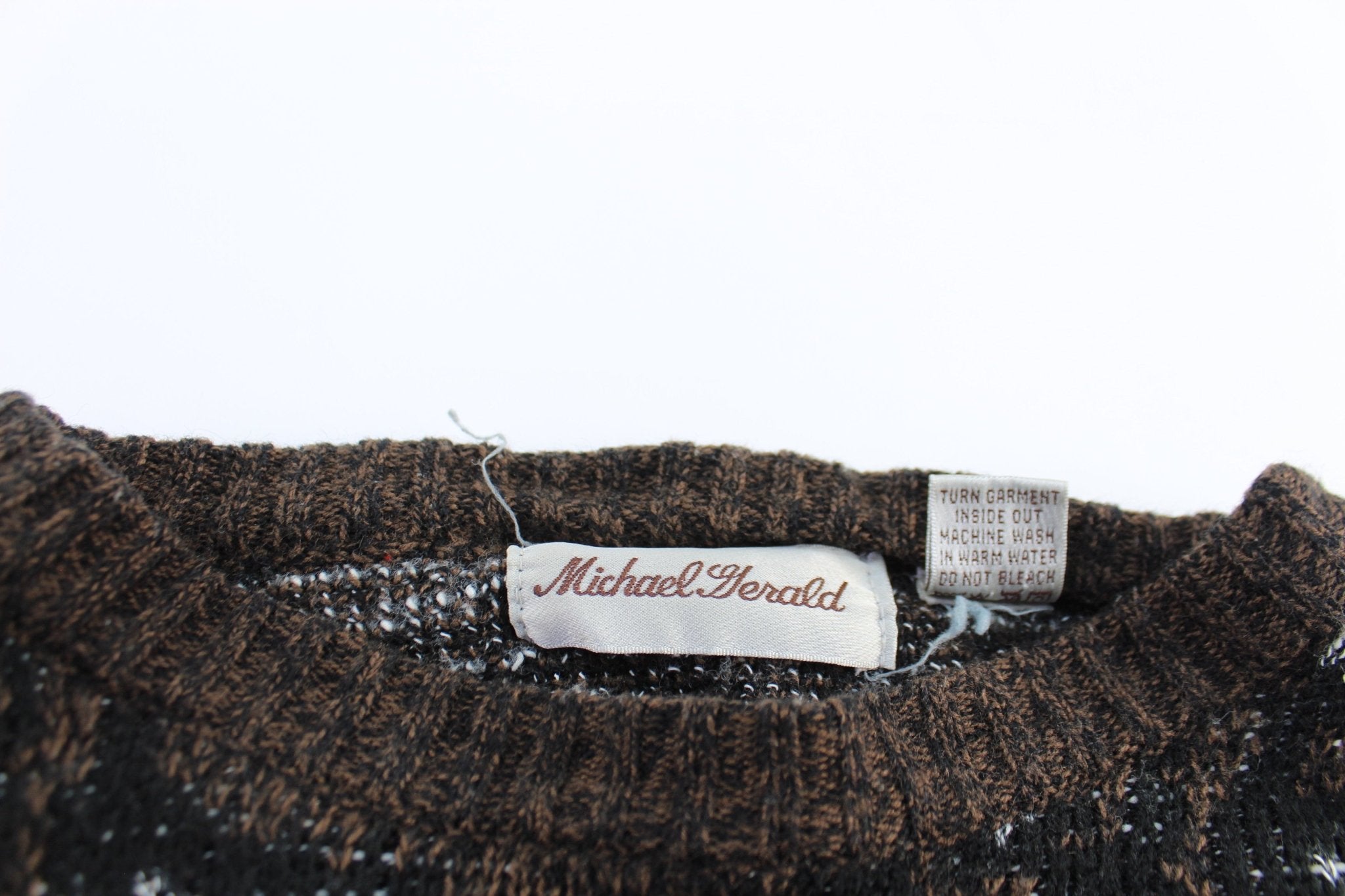 90's Michael Gerald Knitted Patterned Sweater - ThriftedThreads.com
