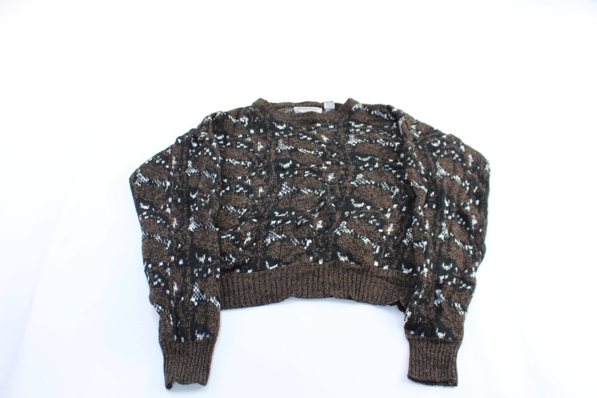 90's Michael Gerald Knitted Patterned Sweater - ThriftedThreads.com