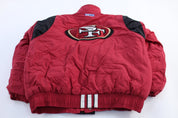 90's San Francisco 49ers Embroidered Starter Zip Up Jacket - ThriftedThreads.com