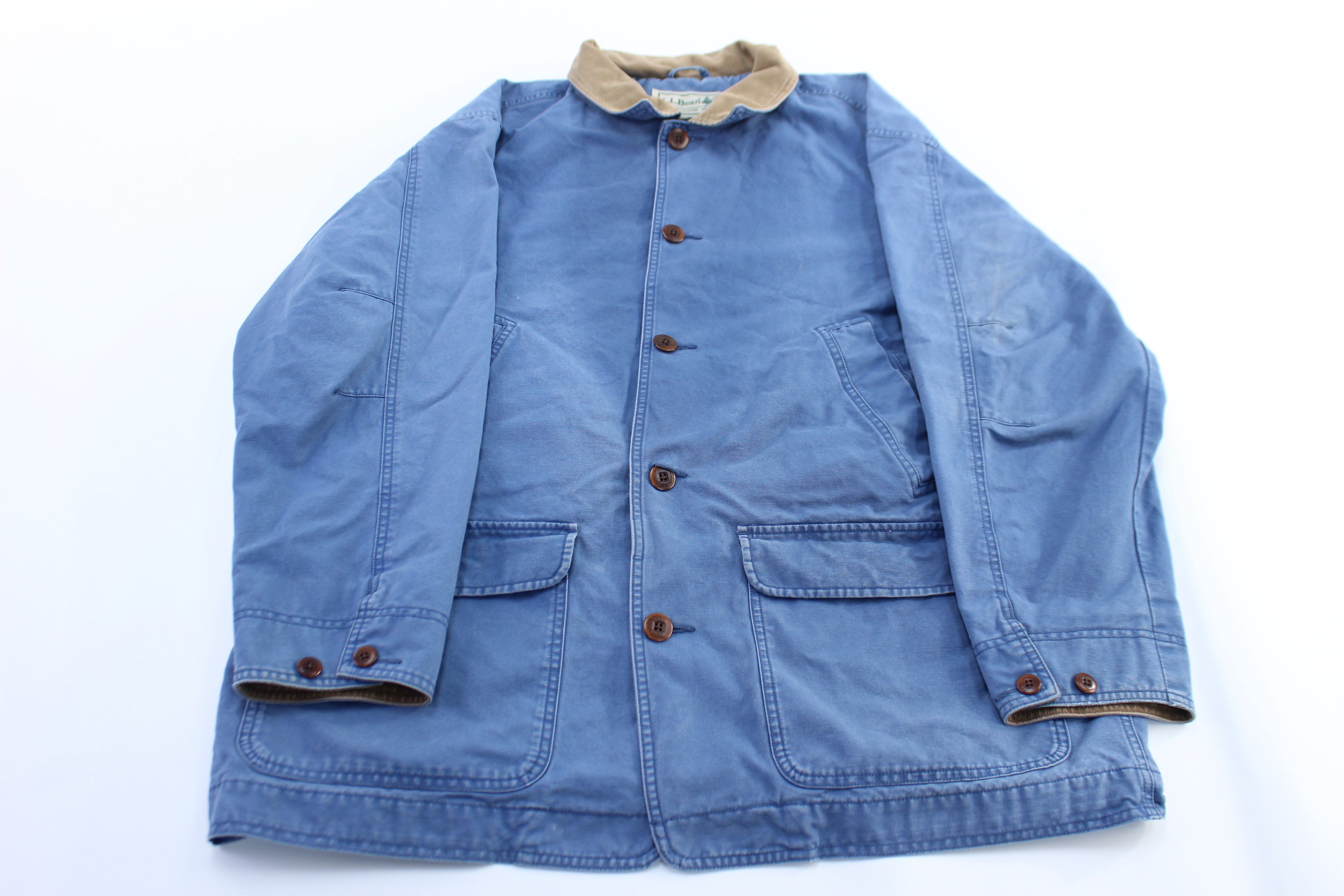 Llbean cream chore jacket with
