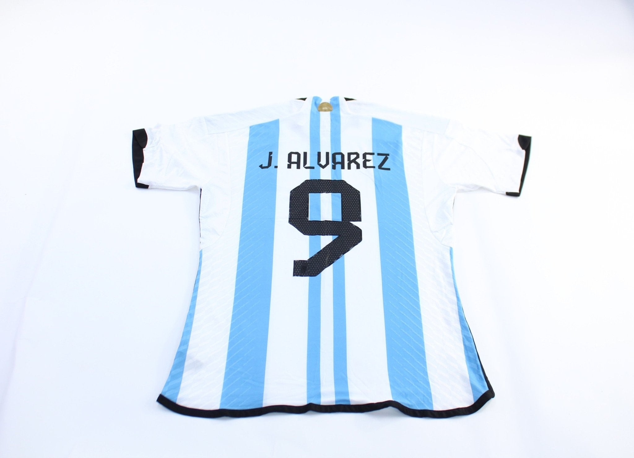 Adidas Embroidered Logo Argentina Julian Alvarez Soccer Jersey - ThriftedThreads.com