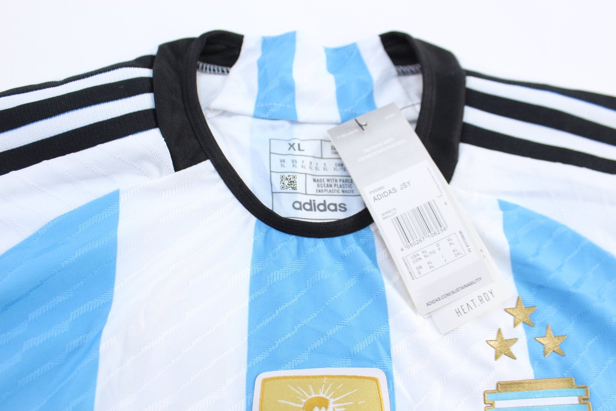 Adidas Embroidered Logo Argentina Julian Alvarez Soccer Jersey - ThriftedThreads.com