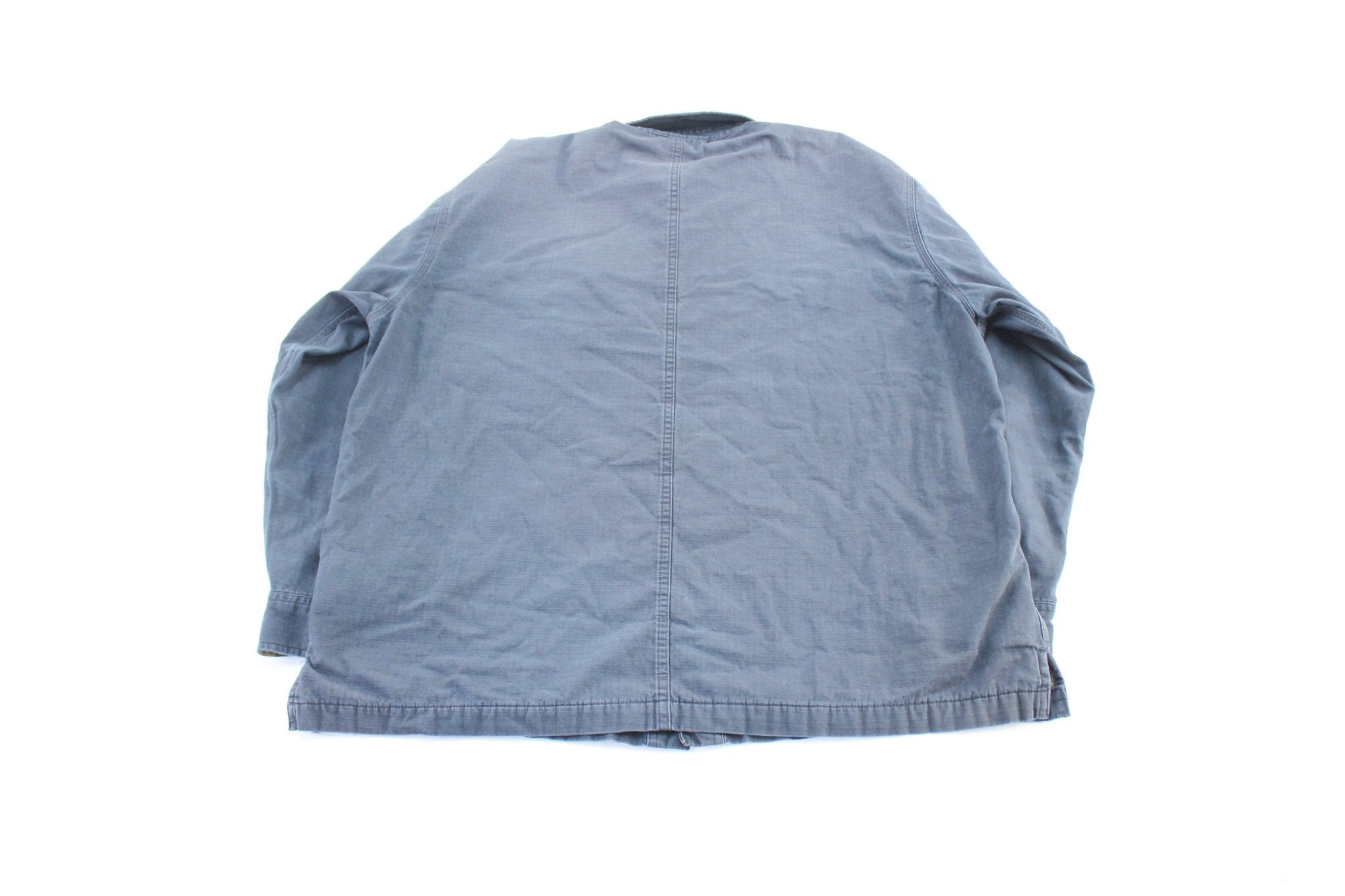 Carhartt Logo Patch Black Flannel Button Down Shirt - ThriftedThreads.com