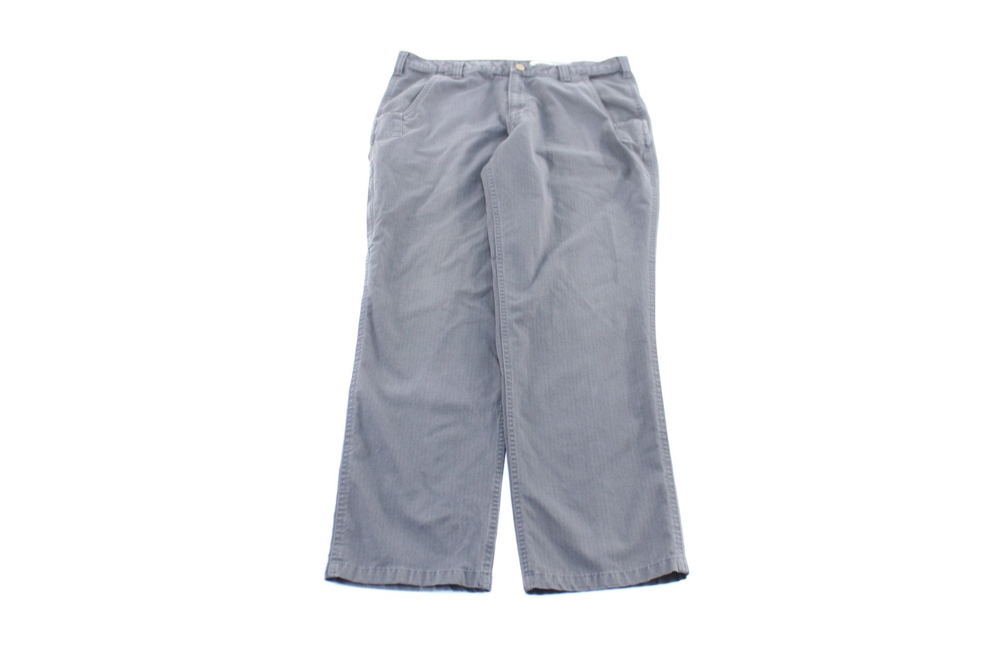 Carhartt Logo Patch Grey Workwear Pants - ThriftedThreads.com