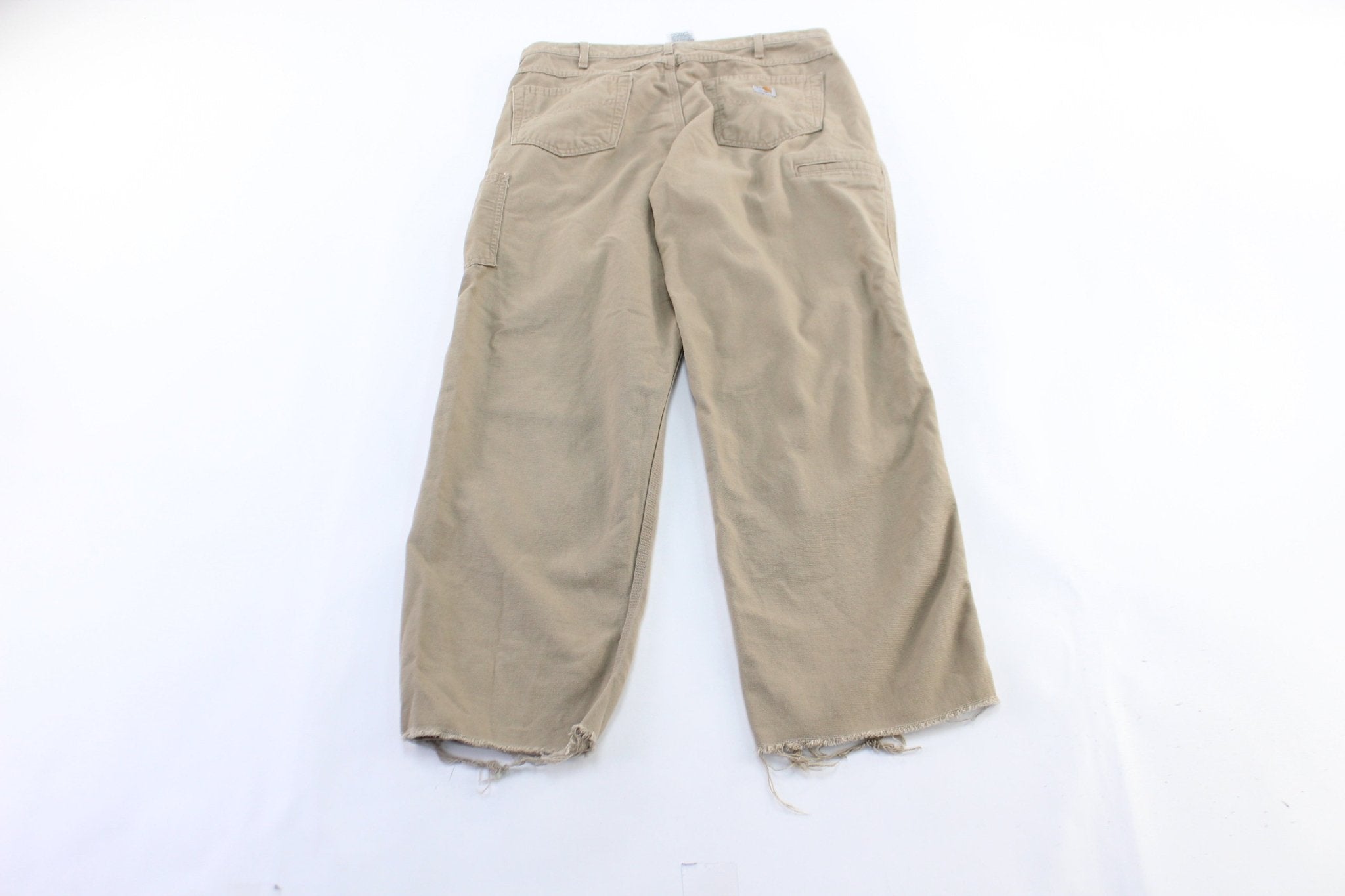 Carhartt Logo Patch Tan Pants - ThriftedThreads.com