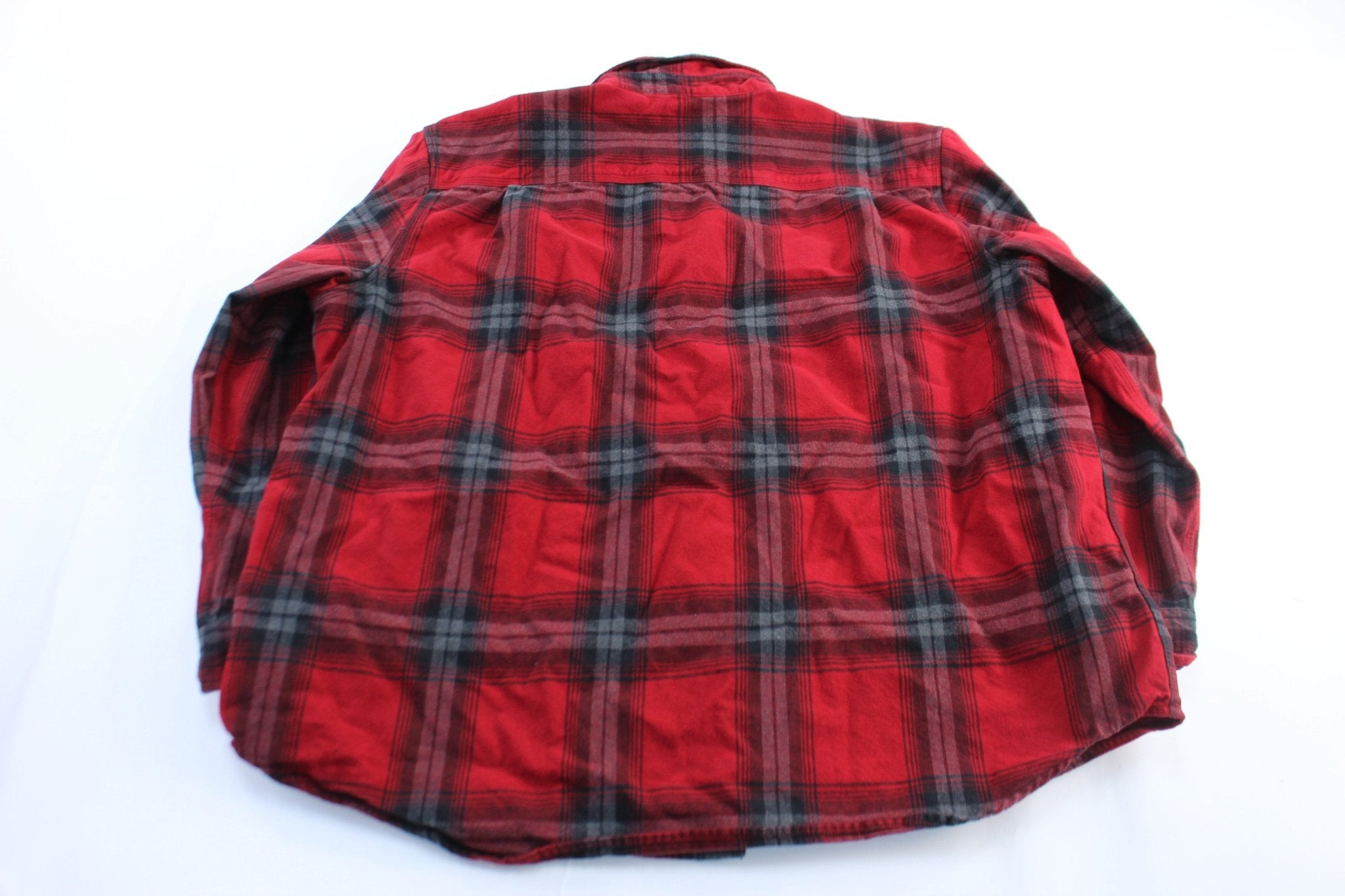 Carhartt Red & Black Button Down LS Flannel Shirt - ThriftedThreads.com