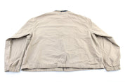 Chaps Ralph Lauren Embroidered Logo Tan Zip Up Jacket - ThriftedThreads.com