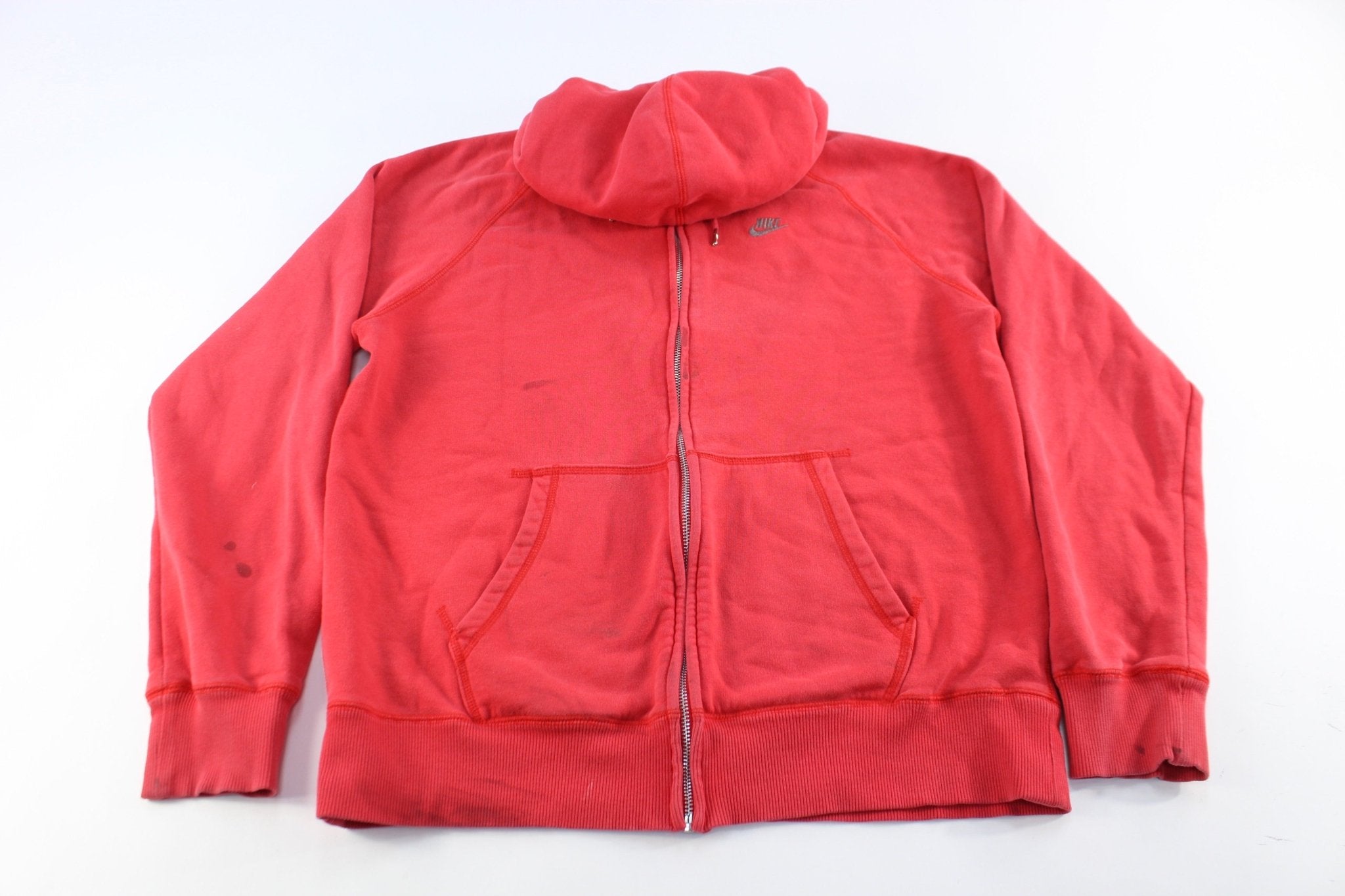 Nike Embroidered Logo Red Zip Up Jacket ThriftedThreads