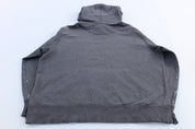 Nike Embroidered Swoosh Logo Grey Pullover Hoodie - ThriftedThreads.com
