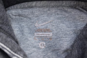 Nike Embroidered Swoosh Logo Grey Pullover Hoodie - ThriftedThreads.com