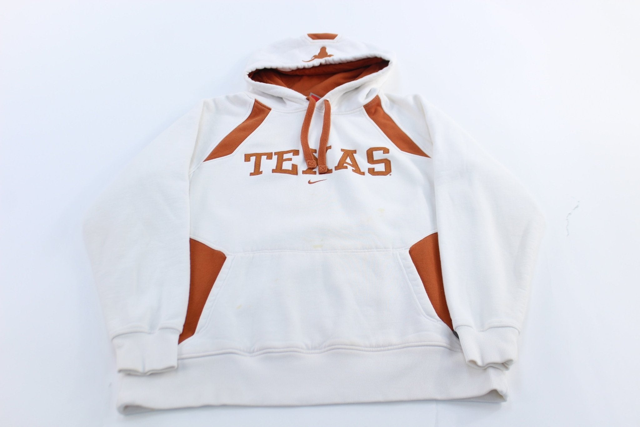 Nike Embroidered Swoosh Logo University of Texas Pullover Hoodie - ThriftedThreads.com