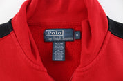Polo by Ralph Lauren Embroidered Logo Black & Red Zip Up Jacket - ThriftedThreads.com