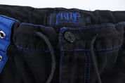 Tripp NYC Black & Blue Punk Shorts - ThriftedThreads.com