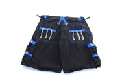 Tripp NYC Black & Blue Punk Shorts - ThriftedThreads.com