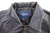 U.S. Polo Assn Dark Brown Leather Zip Up Jacket - ThriftedThreads.com