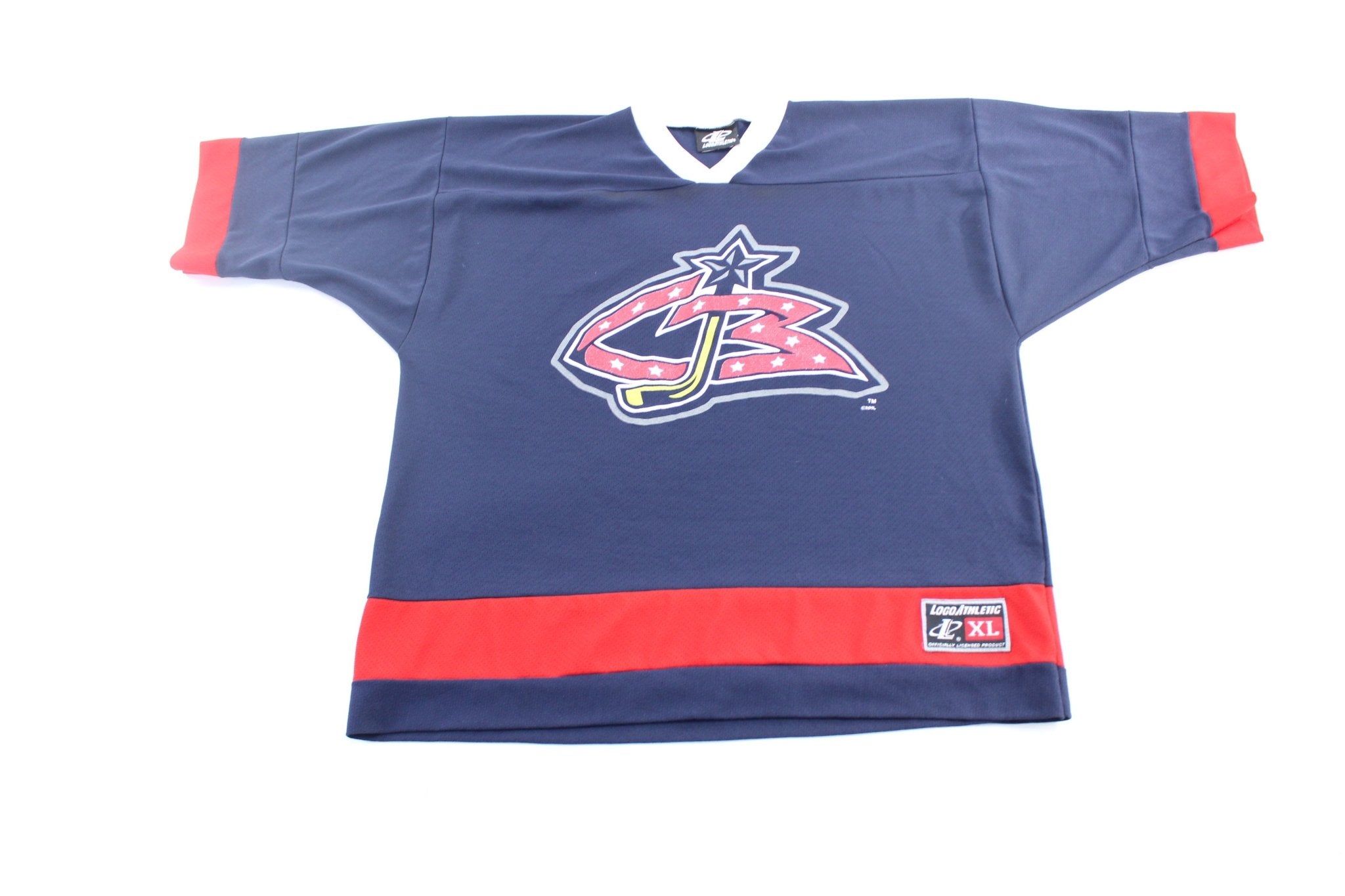 Vintage Columbus Blue Jackets Logo Athletic Hockey Jersey ThriftedThreads