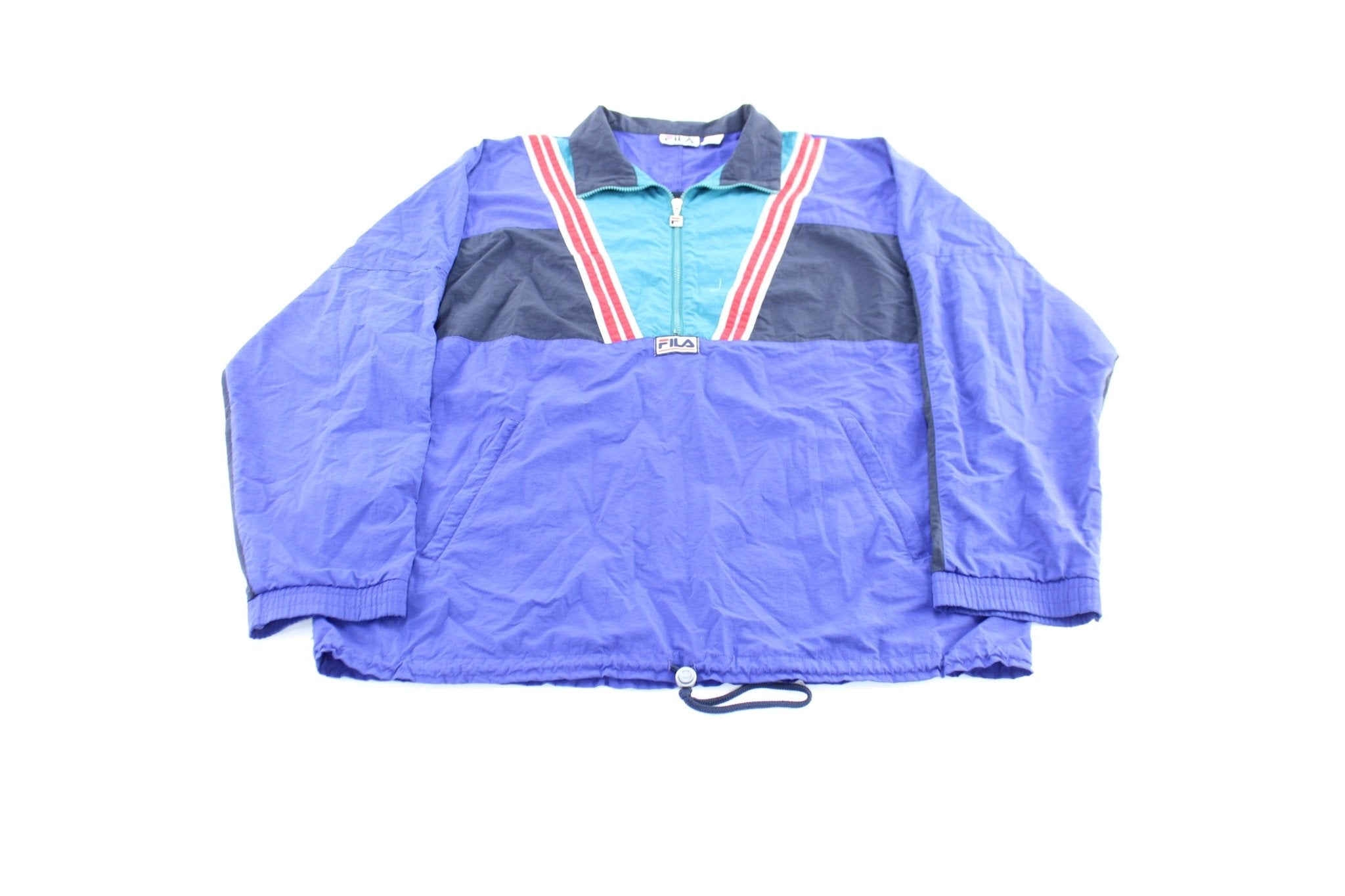 Vintage Fila Embroidered Logo Pullover Windbreaker Jacket ThriftedThreads