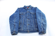 Vintage Plain Pockets Denim Jacket - ThriftedThreads.com