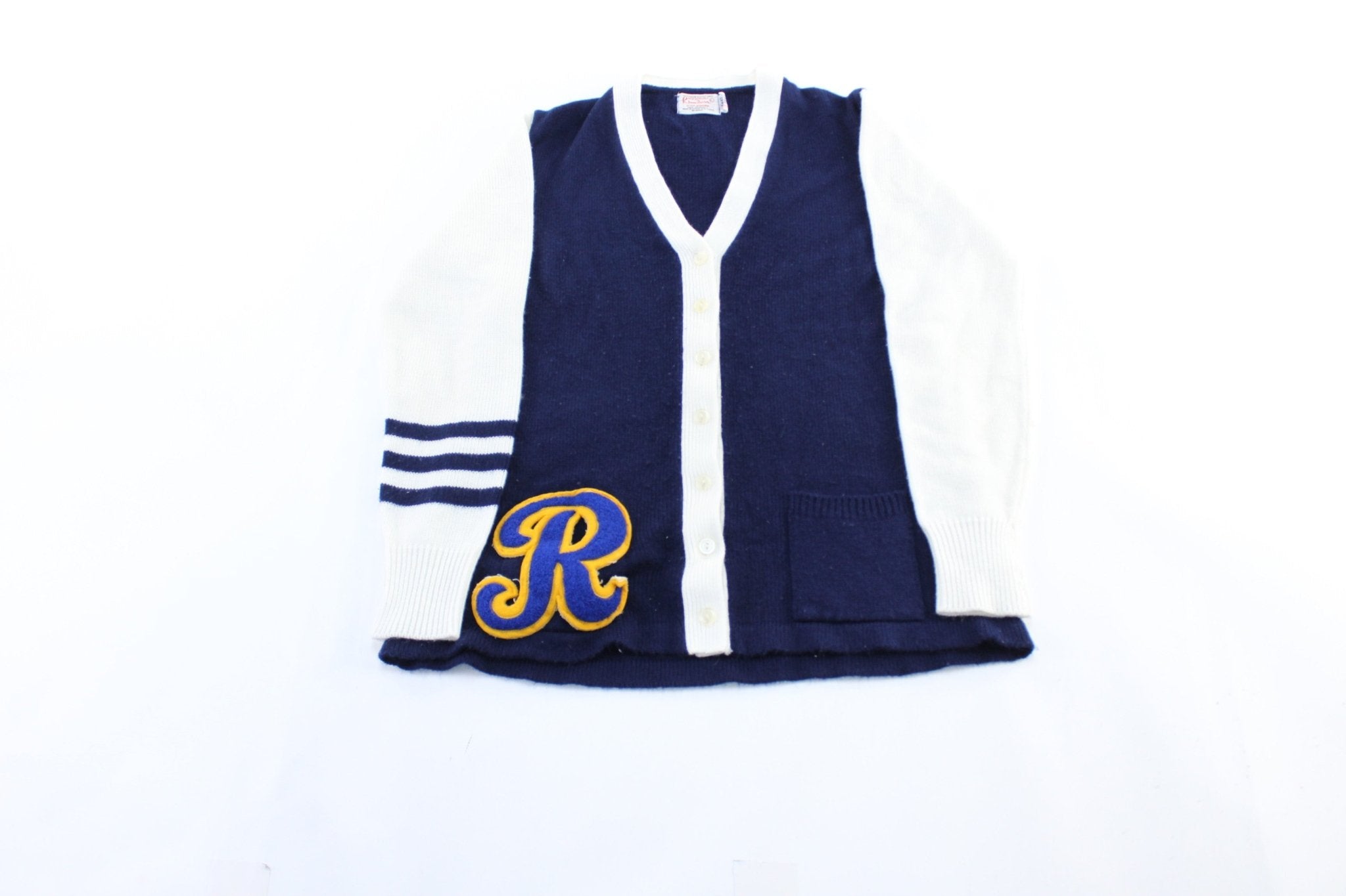 Women's 70's Letterman Cardigan - ThriftedThreads.com