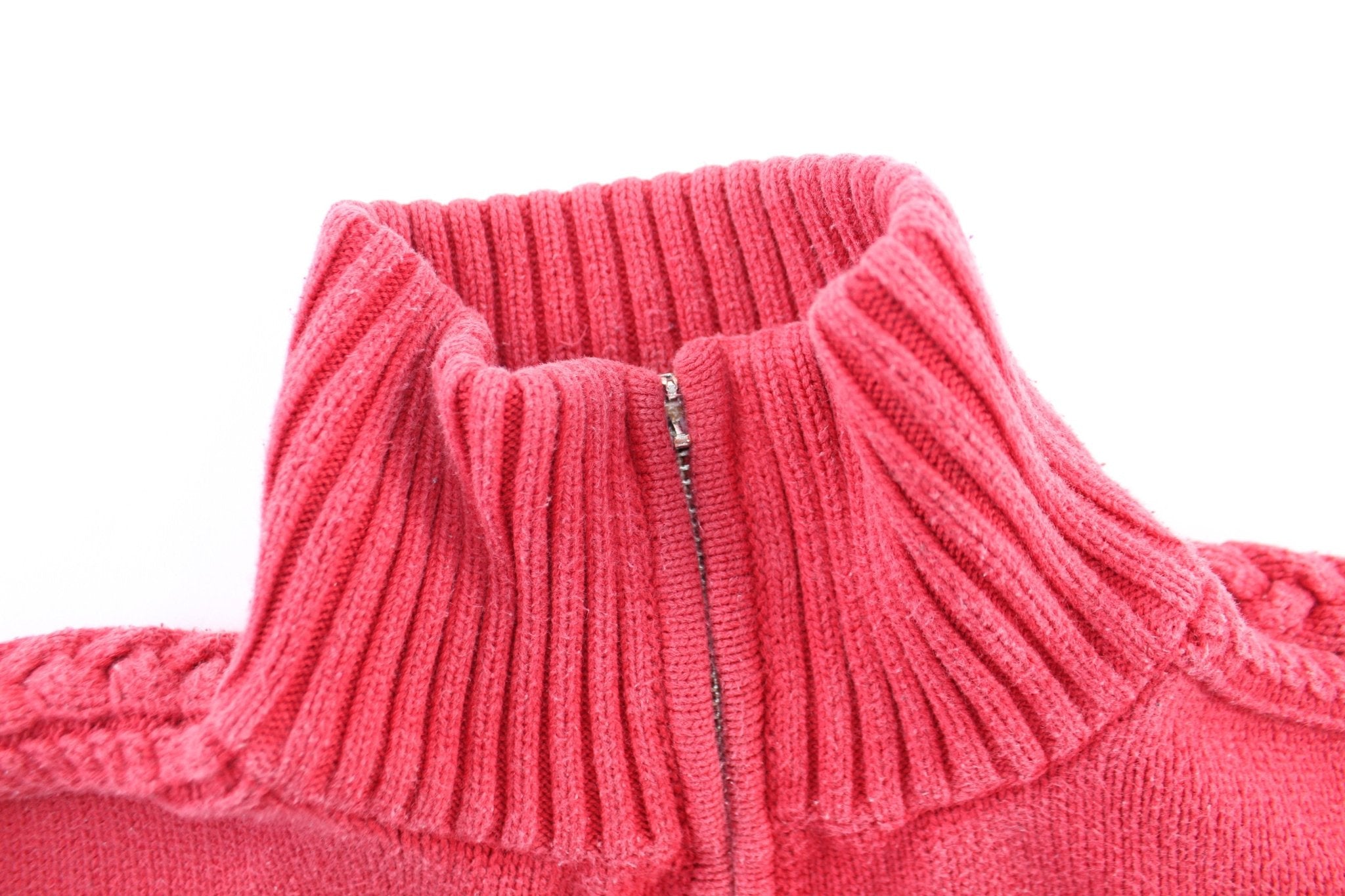 Women's Polo by Ralph Lauren Embroidered Logo Hot Pink Zip Up Sweater - ThriftedThreads.com