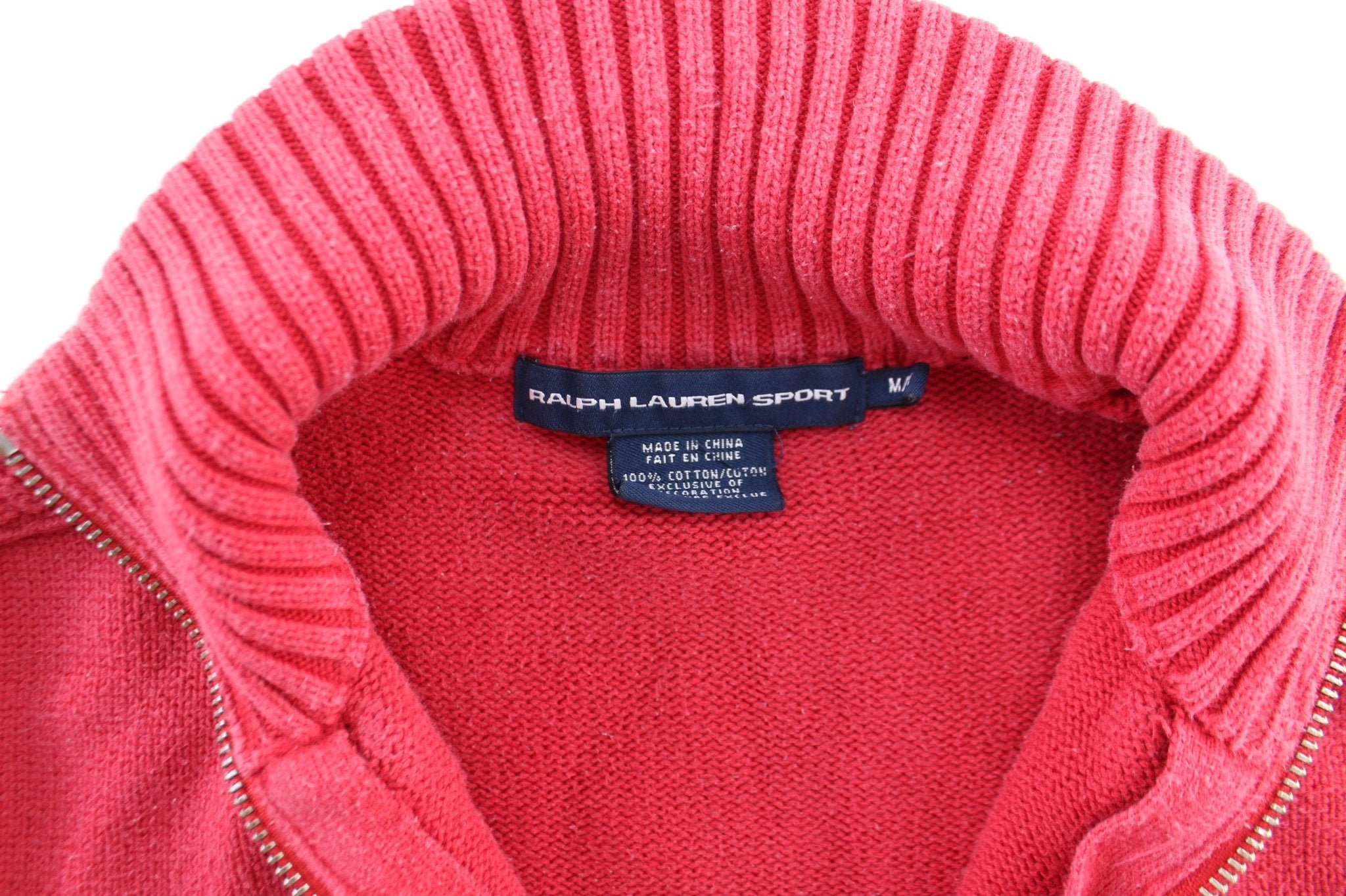 Women's Polo by Ralph Lauren Embroidered Logo Hot Pink Zip Up Sweater - ThriftedThreads.com