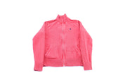 Women's Polo by Ralph Lauren Embroidered Logo Hot Pink Zip Up Sweater - ThriftedThreads.com