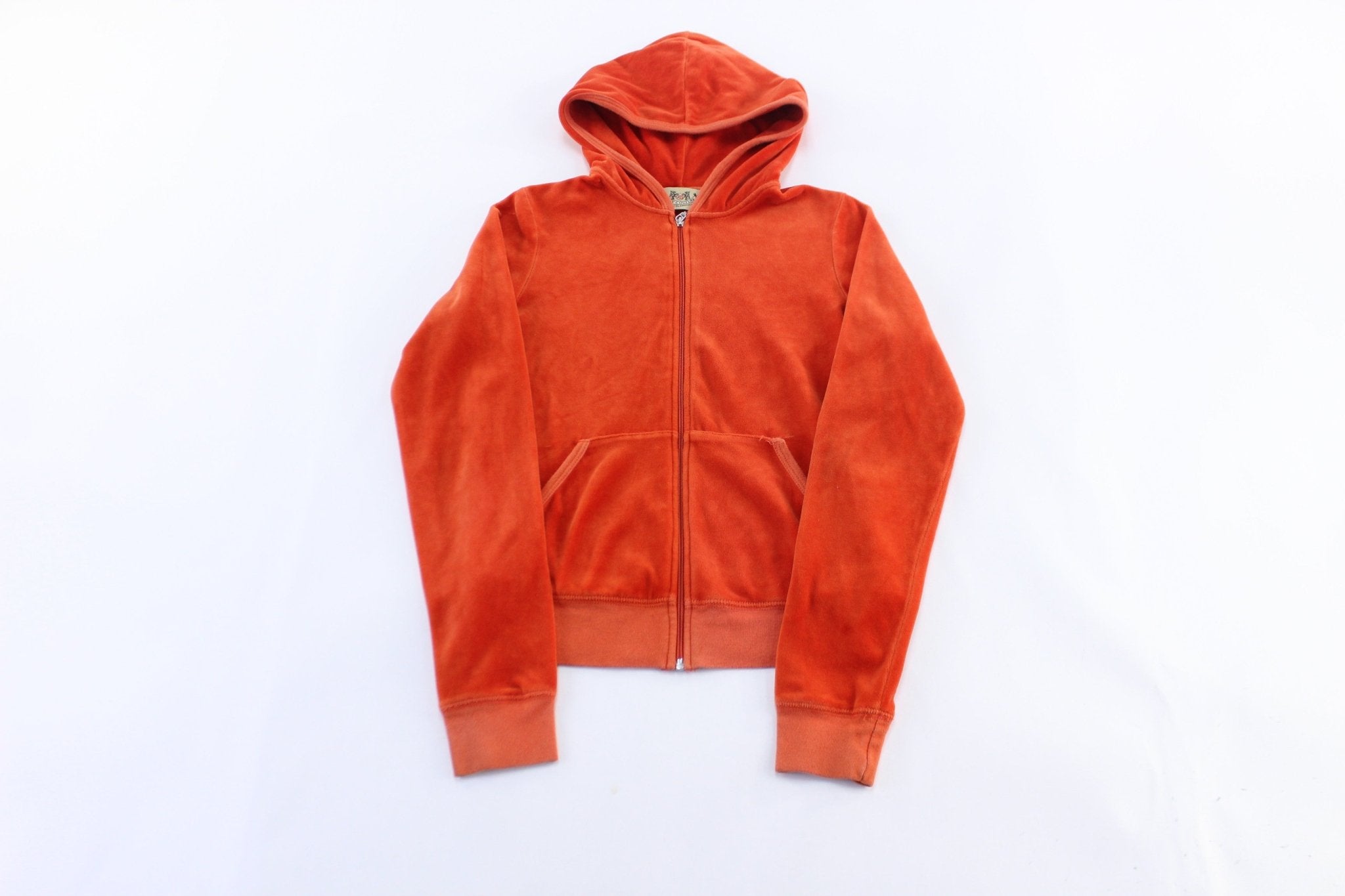 トップス SWAGGER ORANGE BORDER ZIP HOODIE Y2K Women's Y2K Juicy Couture Orange Zip Up Hoodie