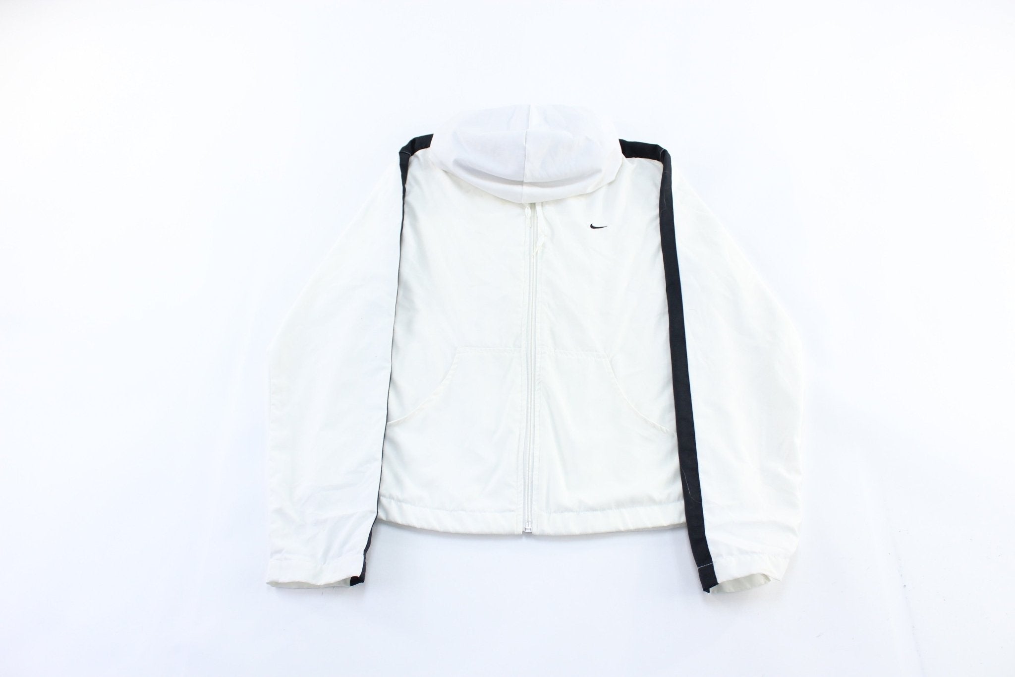 Y2k nike popular black and white windbreaker jacket