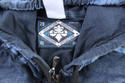 Y2K Affliction Embroidered Blue Zip Up Hoodie - ThriftedThreads.com