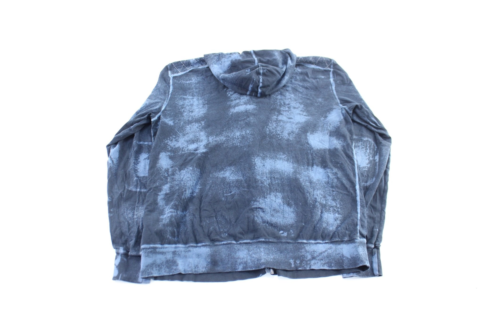 Y2K Affliction Embroidered Blue Zip Up Hoodie - ThriftedThreads.com