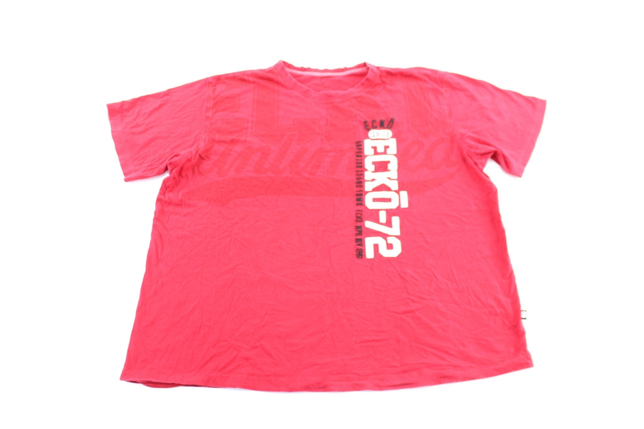 Y2K Ecko Unltd. Embroidered Red T - Shirt - ThriftedThreads.com