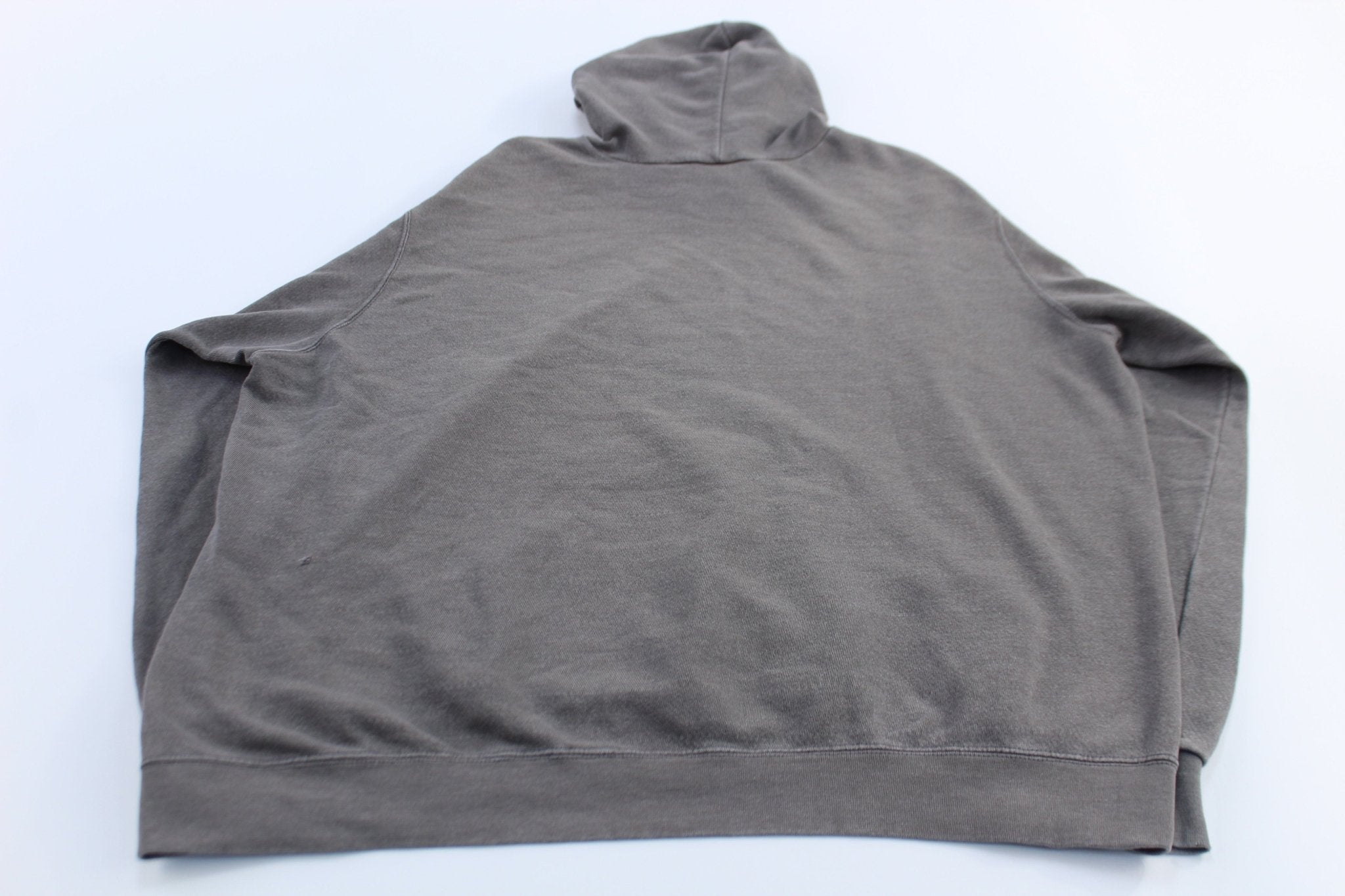 Y2K Nike Center Swoosh Logo Grey Pullover Hoodie - ThriftedThreads.com