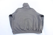Y2K Nike Embroidered Center Swoosh Logo Grey Pullover Hoodie - ThriftedThreads.com