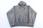 Y2K Nike Embroidered Center Swoosh Logo Grey Pullover Hoodie - ThriftedThreads.com