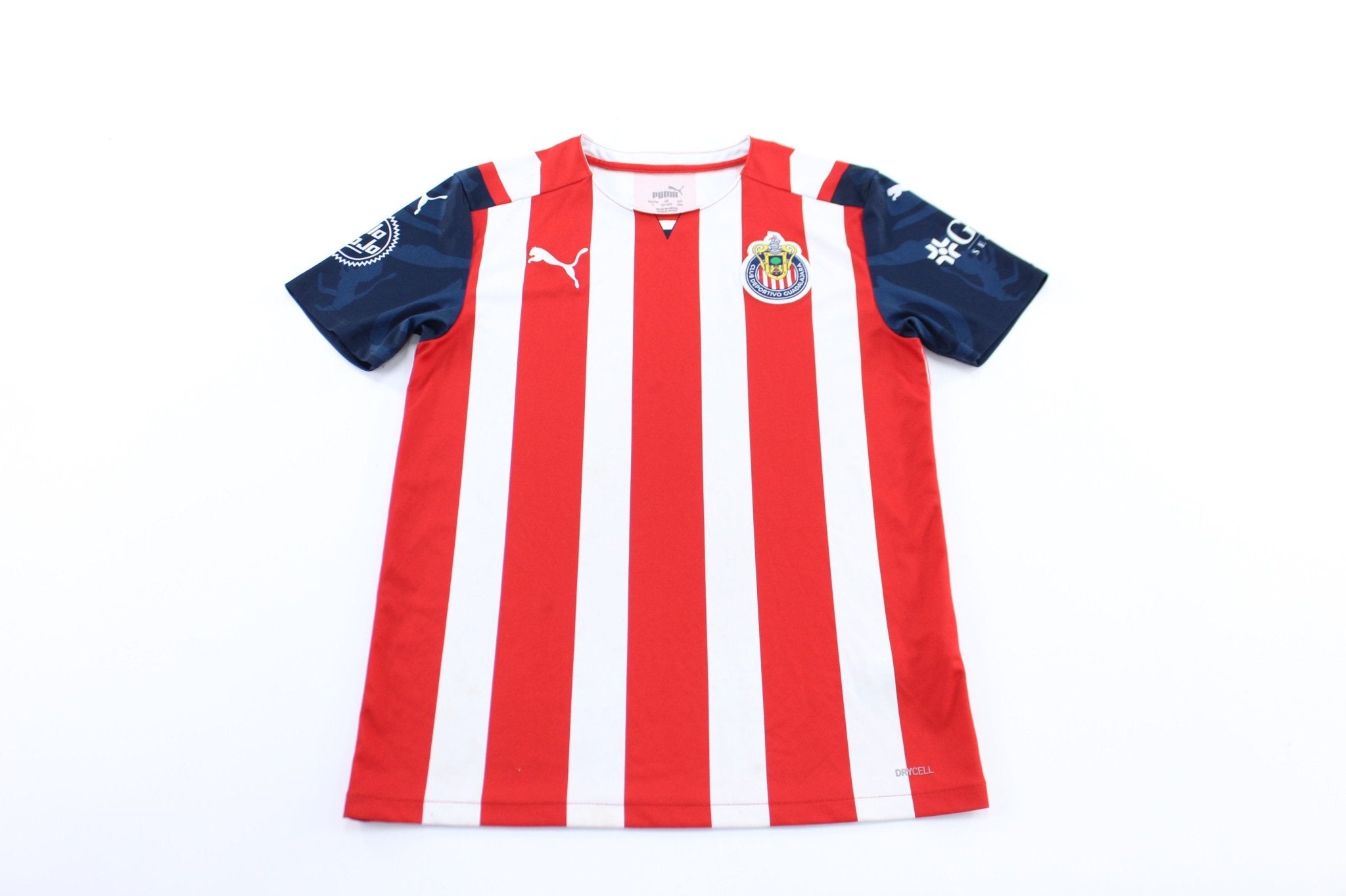 Youth Puma Logo Club Deportivo Guadalajara Striped Soccer Jersey ThriftedThreads