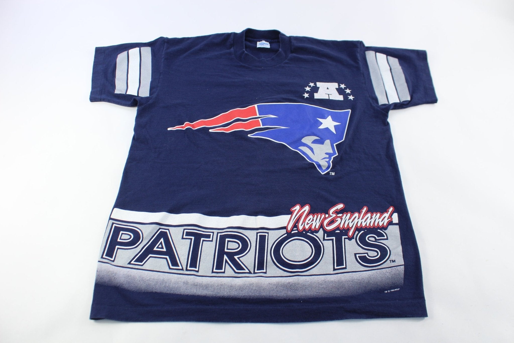 1994 Salem Sportswear New England Patriots All Over Print T-Shirt –